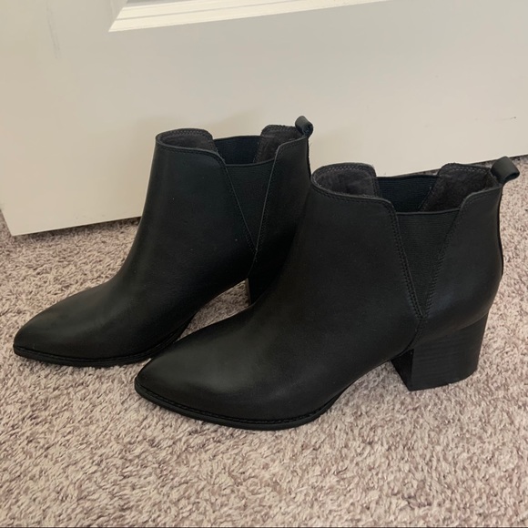 Anthropologie Black Heeled Booties Size 10 - Picture 5 of 6